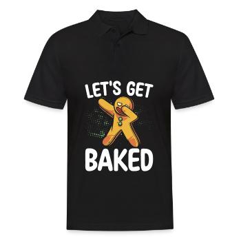 Let's Get Baked | Baker Shirt | Bake Tshirt | - Men's Polo Shirt - black - Front - Kai (181cm)