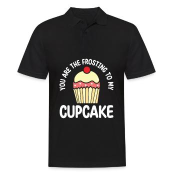 Du Bist Der Zuckerguss Zu Meinem Cupcake | - Männer Poloshirt - Schwarz - Vorne - Kai (181cm)