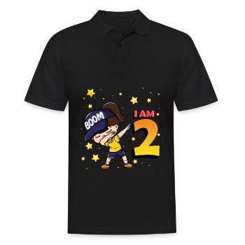 Boom J’ai 2 | Birthday Girl | Fête d’anniversaire 2nd - Polo Homme - noir - Devant - Kai (181cm)