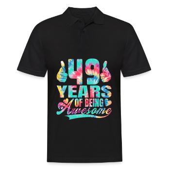 49e anniversaire ou anniversaire 49 ans d’existence - Polo Homme - noir - Devant - Kai (181cm)