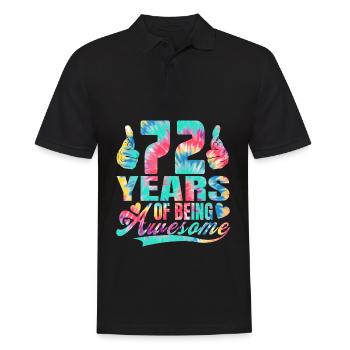 72. Geburtstag Oder Jahrestag 72 Years Of Being - Männer Poloshirt - Schwarz - Vorne - Kai (181cm)