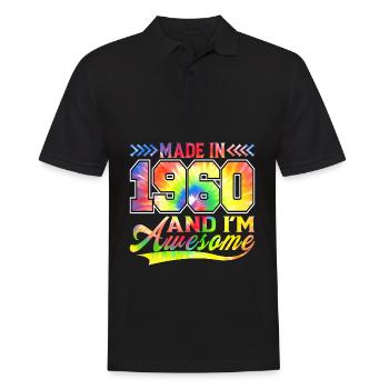 Fabriqué en 1960 et je suis génial spectre de couleurs - Polo Homme - noir - Devant - Kai (181cm)