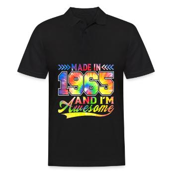 Fabriqué en 1965 et je suis un spectre de couleurs génial - Polo Homme - noir - Devant - Kai (181cm)