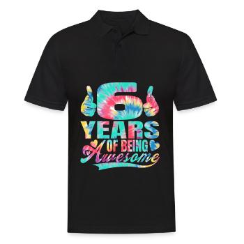 6ème anniversaire ou anniversaire 6 ans d’existence - Polo Homme - noir - Devant - Kai (181cm)
