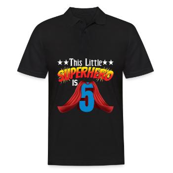 Ce petit super-héros a 5 ans - Polo Homme - noir - Devant - Kai (181cm)