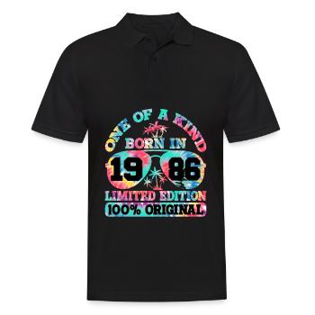 Unique Born 1986 Édition Limitée - Polo Homme - noir - Devant - Kai (181cm)