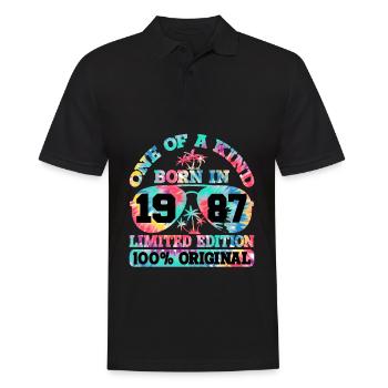 Unique Born 1987 Édition Limitée - Polo Homme - noir - Devant - Kai (181cm)