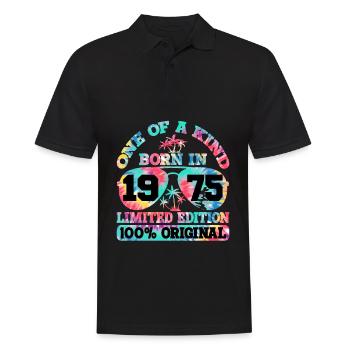 Unique Né en 1975 Édition Limitée - Polo Homme - noir - Devant - Kai (181cm)