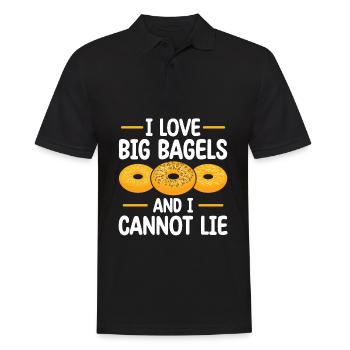 J’aime les bagels et je ne peux pas mentir | - Polo Homme - noir - Devant - Kai (181cm)