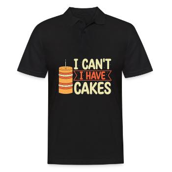 Je ne peux pas avoir le gâteau | Cuire des | de t-shirt - Polo Homme - noir - Devant - Kai (181cm)