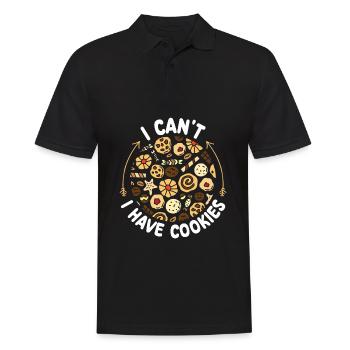 Ich Kann Nicht Ich Habe Kekse | Backen Tshirt | - Männer Poloshirt - Schwarz - Vorne - Kai (181cm)