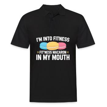 Fit'ness Macaron In My Mouth | Bake Tshirt | - Men's Polo Shirt - black - Front - Kai (181cm)