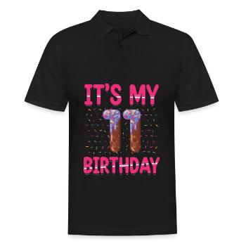 C’est mon 11e anniversaire | Saupoudrer des | à thème - Polo Homme - noir - Devant - Kai (181cm)