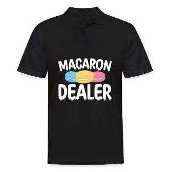 Macaron Dealer | Bake Tshirt | Pastry lovers - Men's Polo Shirt - black - Front - Kai (181cm)