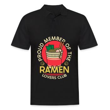 Fier membre du Ramen Lovers Club | Ramen - Polo Homme - noir - Devant - Kai (181cm)