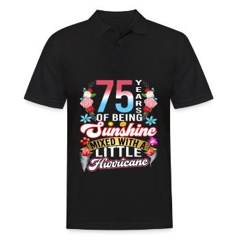 75 ans de soleil mélangés à un petit - Polo Homme - noir - Devant - Kai (181cm)