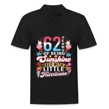 62 years of sunshine mixed with a small - Men's Polo Shirt - black - Front - Kai (181cm)