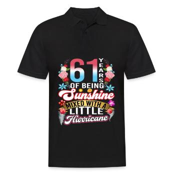 61 years of sunshine mixed with a small - Men's Polo Shirt - black - Front - Kai (181cm)