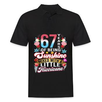67 years of sunshine mixed with a small - Men's Polo Shirt - black - Front - Kai (181cm)
