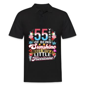 55 years of sunshine mixed with a small - Men's Polo Shirt - black - Front - Kai (181cm)