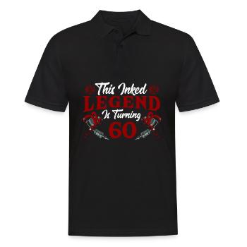 This Inked legend turns 60. Great 60th birthday - Men's Polo Shirt - black - Front - Kai (181cm)