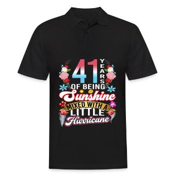 41 years of sunshine mixed with a small - Men's Polo Shirt - black - Front - Kai (181cm)