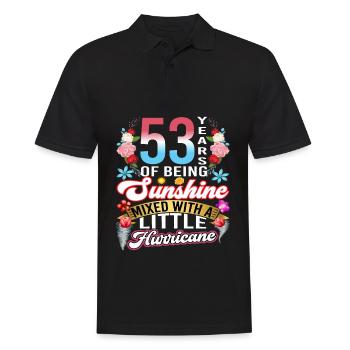 53 years of sunshine mixed with a small - Men's Polo Shirt - black - Front - Kai (181cm)