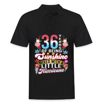 36 years of sunshine mixed with a small - Men's Polo Shirt - black - Front - Kai (181cm)