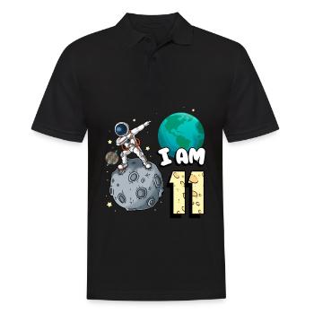 Je suis astronaute de 11 chambres enfant Moon Walker 11. - Polo Homme - noir - Devant - Kai (181cm)