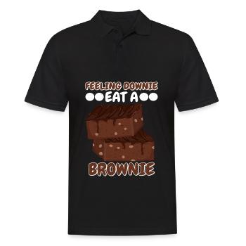 Feeling Downie Eat Brownie | Cuire des | de t-shirt - Polo Homme - noir - Devant - Kai (181cm)