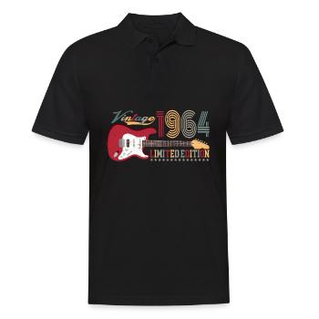 Vintage 1964 Édition Limitée 58ème anniversaire | - Polo Homme - noir - Devant - Kai (181cm)