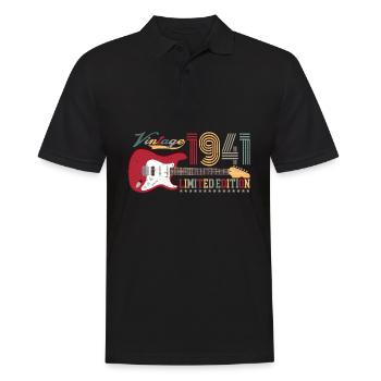 Vintage 1941 Limited Edition 81st birthday | - Men's Polo Shirt - black - Front - Kai (181cm)