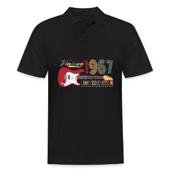 Vintage 1967 Limited Edition 55th birthday | - Men's Polo Shirt - black - Front - Kai (181cm)