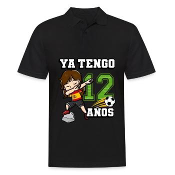 Fußball Mädchen Ich bin schon 12 Geburtstag - Männer Poloshirt - Schwarz - Vorne - Kai (181cm)