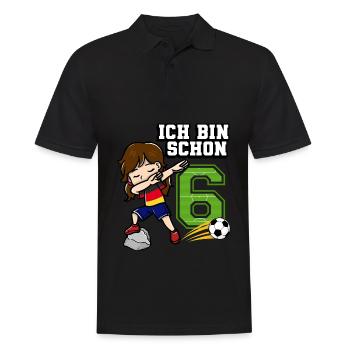 Football Girl J’ai déjà 6 ans - Polo Homme - noir - Devant - Kai (181cm)