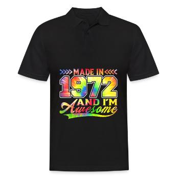 Fabriqué en 1972 et je suis génial Tie Dye coloré - Polo Homme - noir - Devant - Kai (181cm)