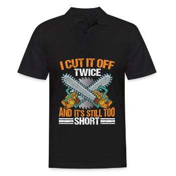 Cut It Off Twice | Carpenter Shirt | Woodworker - Men's Polo Shirt - black - Front - Kai (181cm)