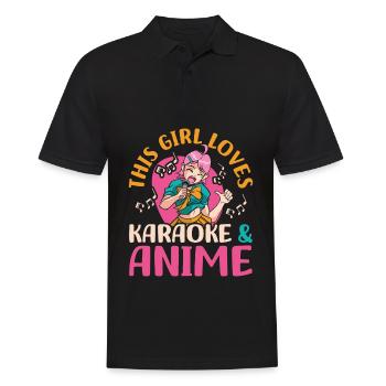 Dieses Mädchen Liebt Karaoke | Anime-liebhaber | - Männer Poloshirt - Schwarz - Vorne - Kai (181cm)