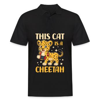 This Cat Is A Cheetah | Anime lovers | - Men's Polo Shirt - black - Front - Kai (181cm)