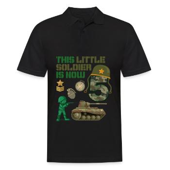 Ce petit soldat est maintenant 5 Army Tank 5. - Polo Homme - noir - Devant - Kai (181cm)