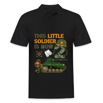 Ce petit soldat est maintenant 2 char de l’armée 2nd - Polo Homme - noir - Devant - Kai (181cm)