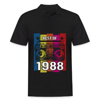 Meilleur de 1988 Stéréo Radio Cassette Player - Polo Homme - noir - Devant - Kai (181cm)