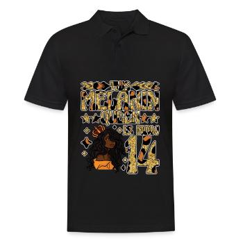 Cette reine de mélanine est maintenant noire de 14 ans - Polo Homme - noir - Devant - Kai (181cm)