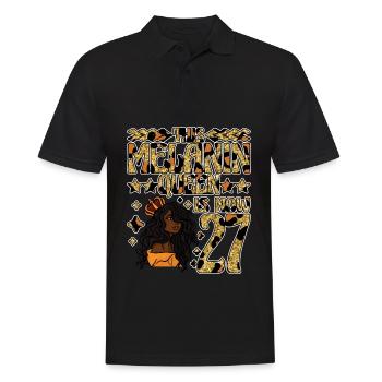 Diese Melanin Queen Ist Jetzt 27 Schwarzer - Männer Poloshirt - Schwarz - Vorne - Kai (181cm)