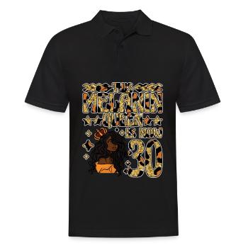 Diese Melanin Queen Ist Jetzt 30 Schwarzer - Männer Poloshirt - Schwarz - Vorne - Kai (181cm)