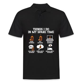 Ce que je fais pendant mon temps libre | Bourbon - Polo Homme - noir - Devant - Kai (181cm)