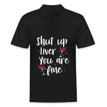 Tais-toi foie tu vas bien | Buveur de Bourbon - Polo Homme - noir - Devant - Kai (181cm)
