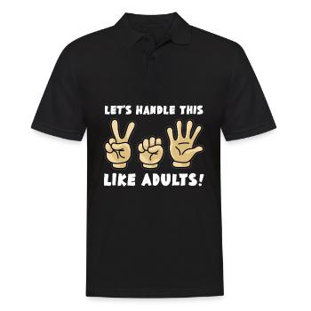 Comment les adultes règles de pierre ciseaux papier - Polo Homme - noir - Devant - Kai (181cm)