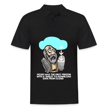 TÉLÉCHARGER MOSES Cloud Computing informatique informaticien - Polo Homme - noir - Devant - Kai (181cm)