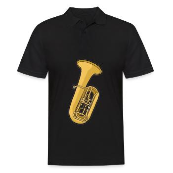 TUBA Tubist Tubistin Horn Waldhorn Cuivres - Polo Homme - noir - Devant - Kai (181cm)